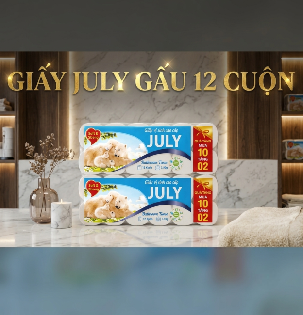 GIẤY JULY GẤU 12 CUỘN