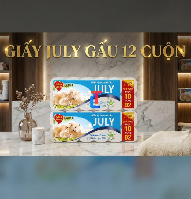 GIẤY JULY GẤU 12 CUỘN